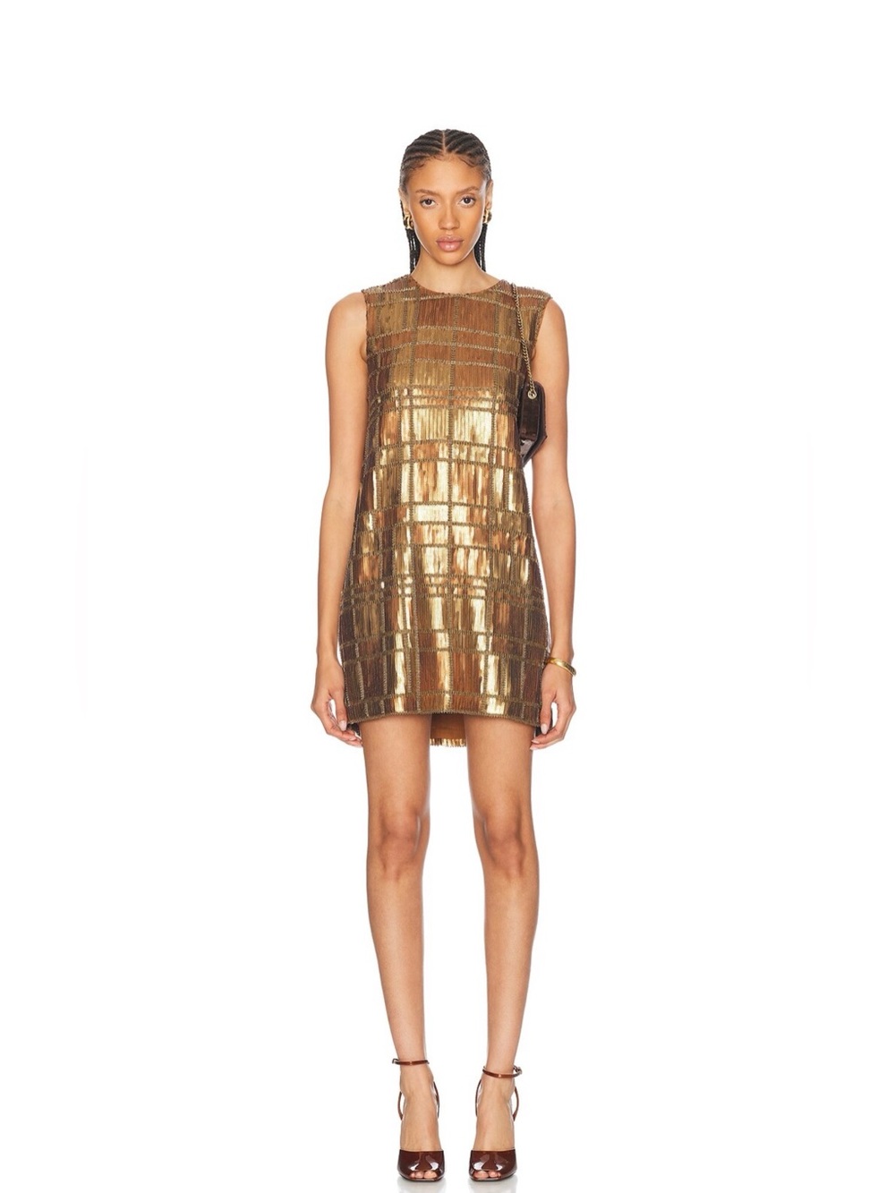 ALEXIS Emani Short Dress in Bronze SZ S $795 NEW !